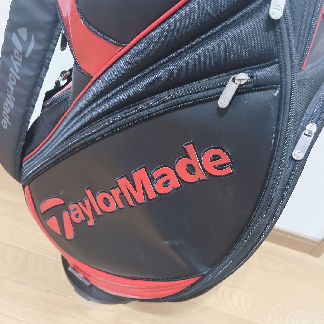 K264 TaylorMade キャディバッグ 赤黒 フード無し