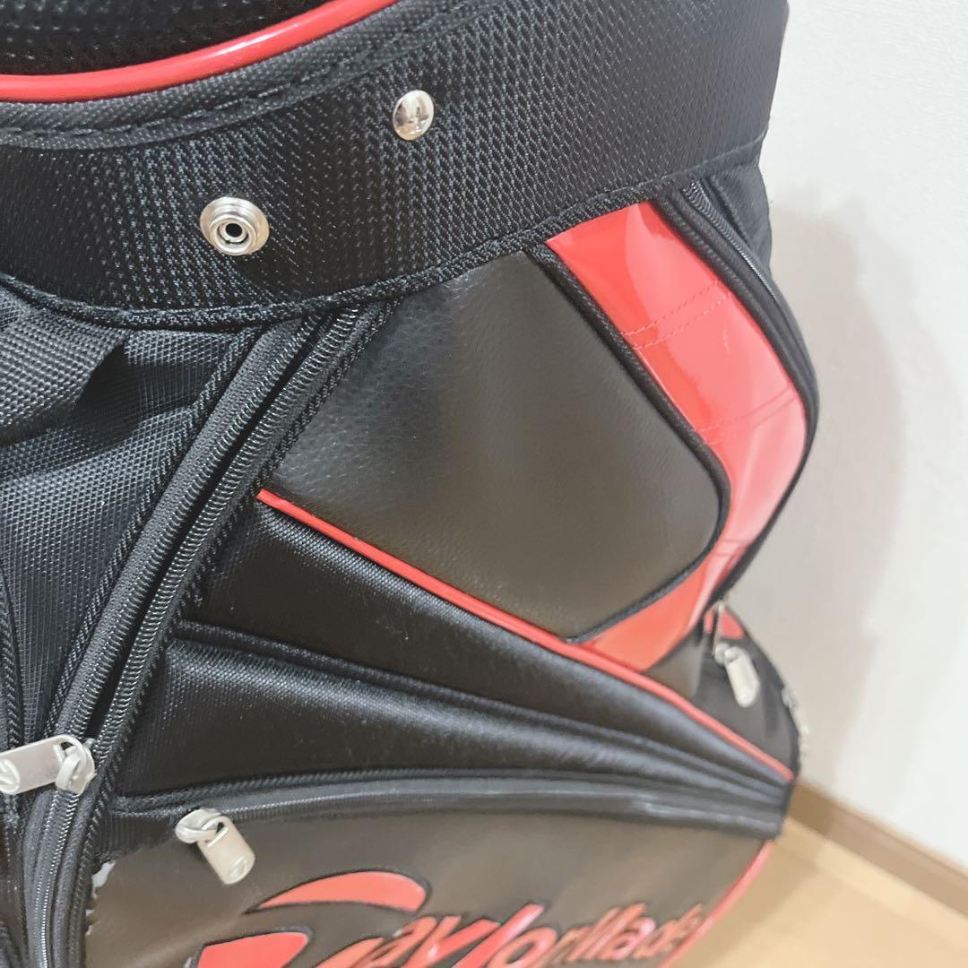 K264 TaylorMade キャディバッグ 赤黒 フード無し