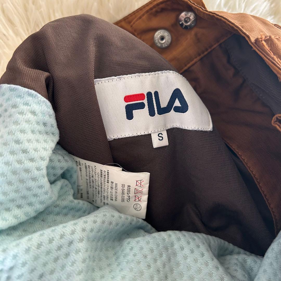 美品FILA ブラウン　スノーボード スキーウェア 上下　M S レディース防寒