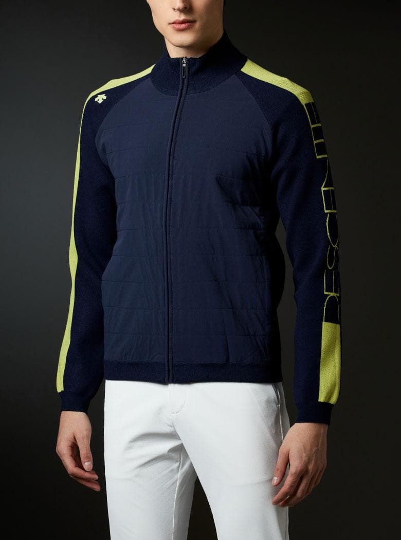 新品タグ付 DESCENTE GOLFデサント フルジップニットジャケット/ＸＯ