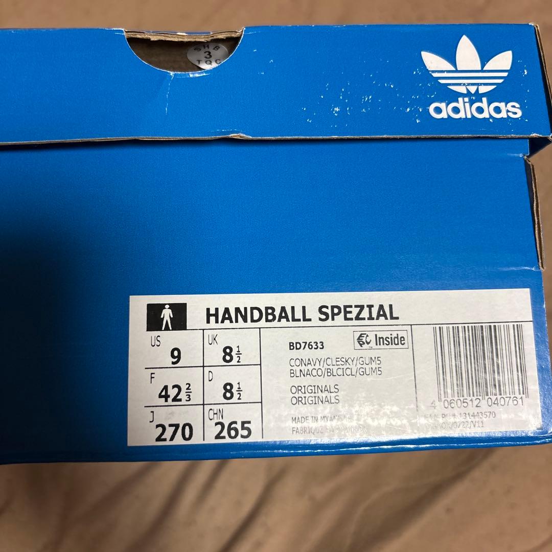 adidas HANDBALL SPEZIAL NAVY 27センチ