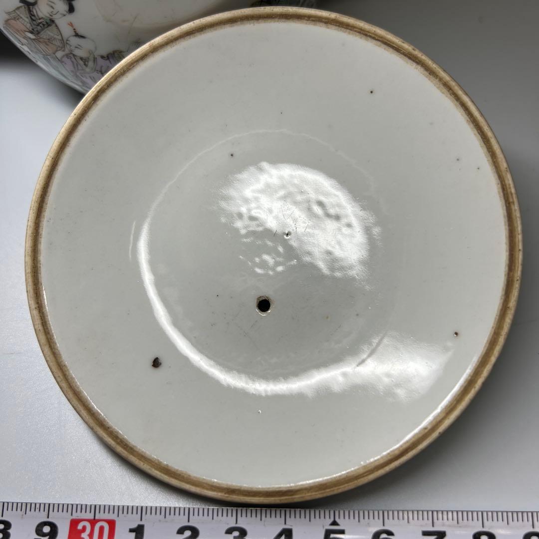 中国清時代　粉彩人物画急須　幅約16㎝　東Y8-0310☆2Fトヒチカ
