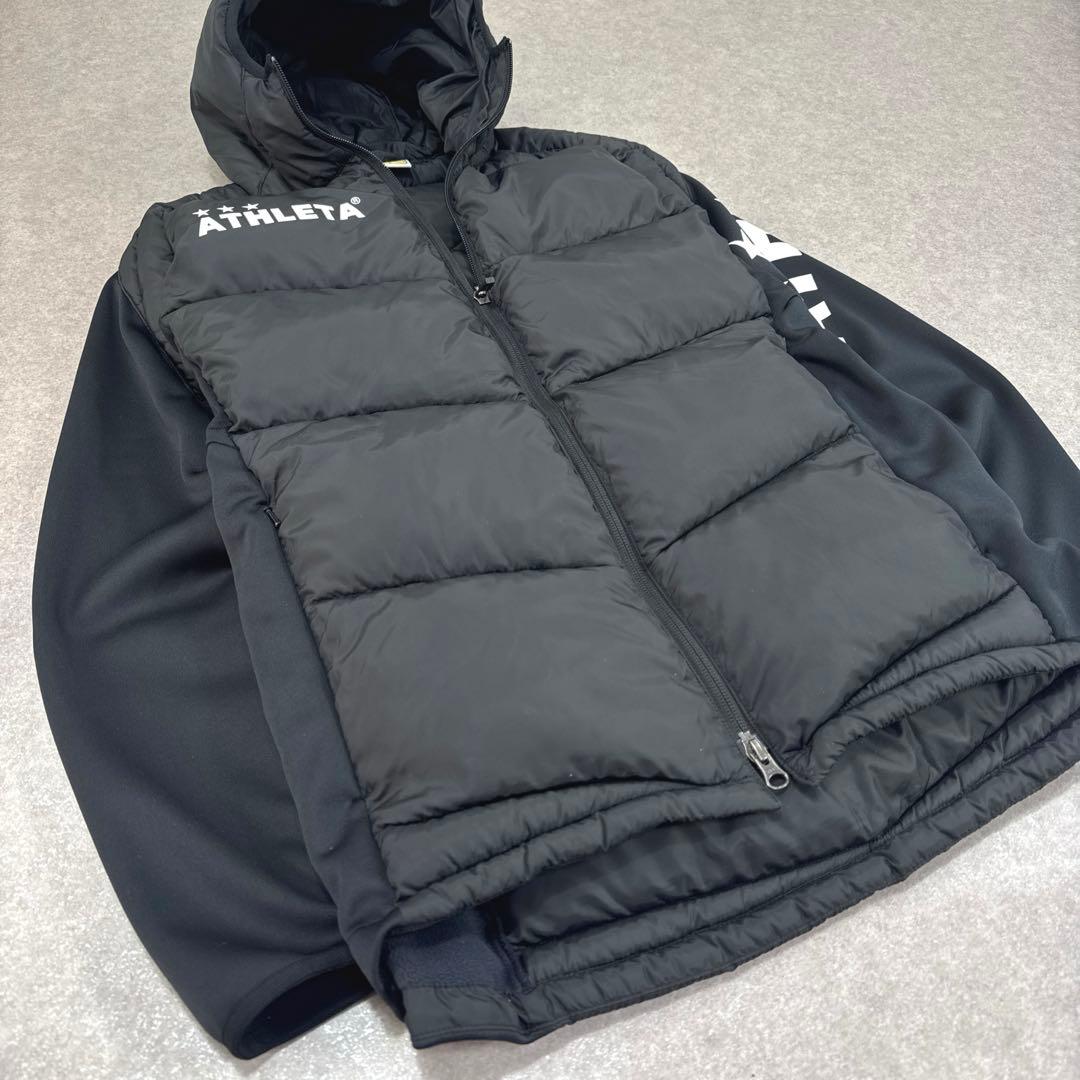 ATHLETA アスレタ 中綿ウォームジャケット ブラック S サッカーウェア