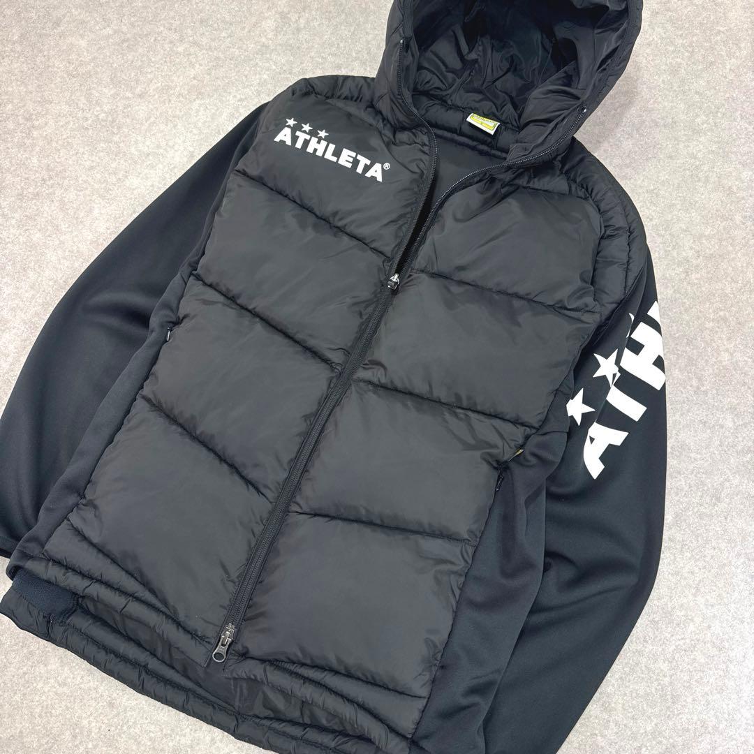 ATHLETA アスレタ 中綿ウォームジャケット ブラック S サッカーウェア