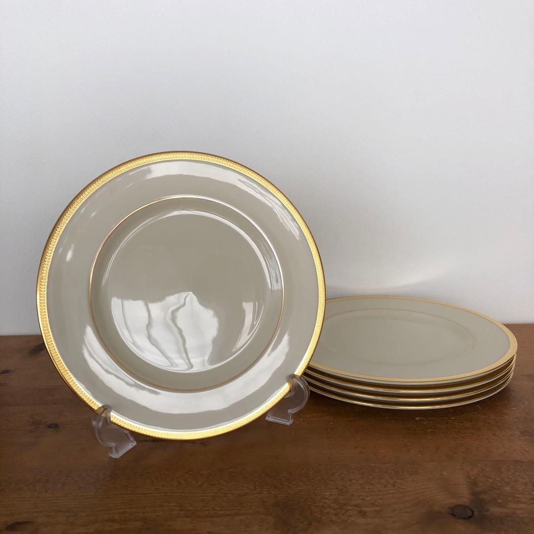 USA製　LENOX TUXEDO 21cmプレート5枚　レノックス　タキシード