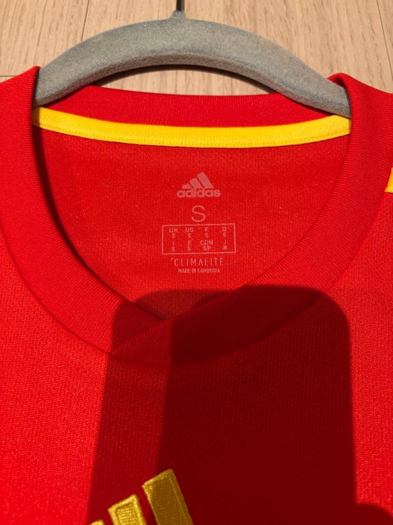adidas スペイン代表 A. INIESTA サッカーゲームシャツ S
