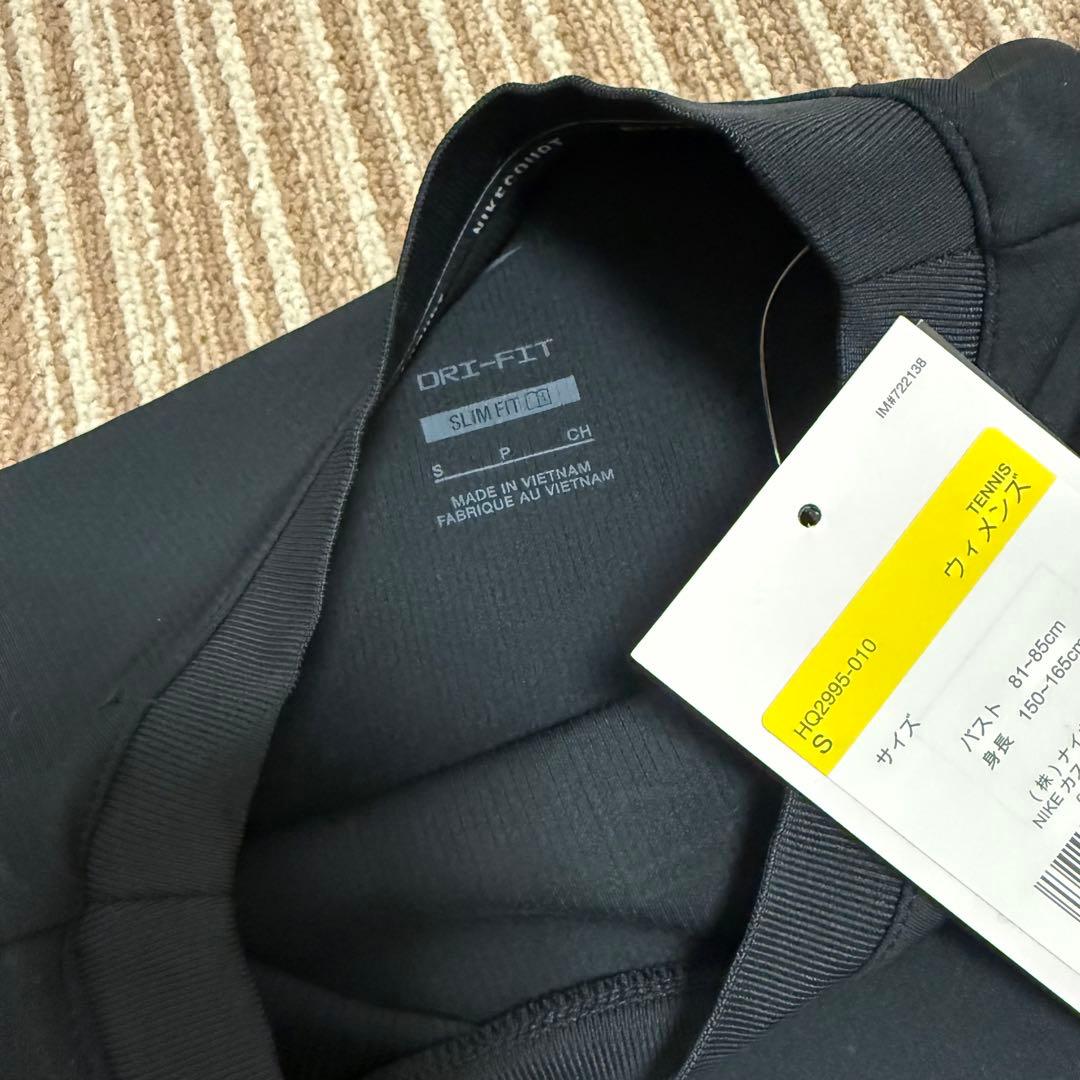 ナイキ　ウィメンズ Dri-FIT ショートスリーブ テニストップ　ブラック　S
