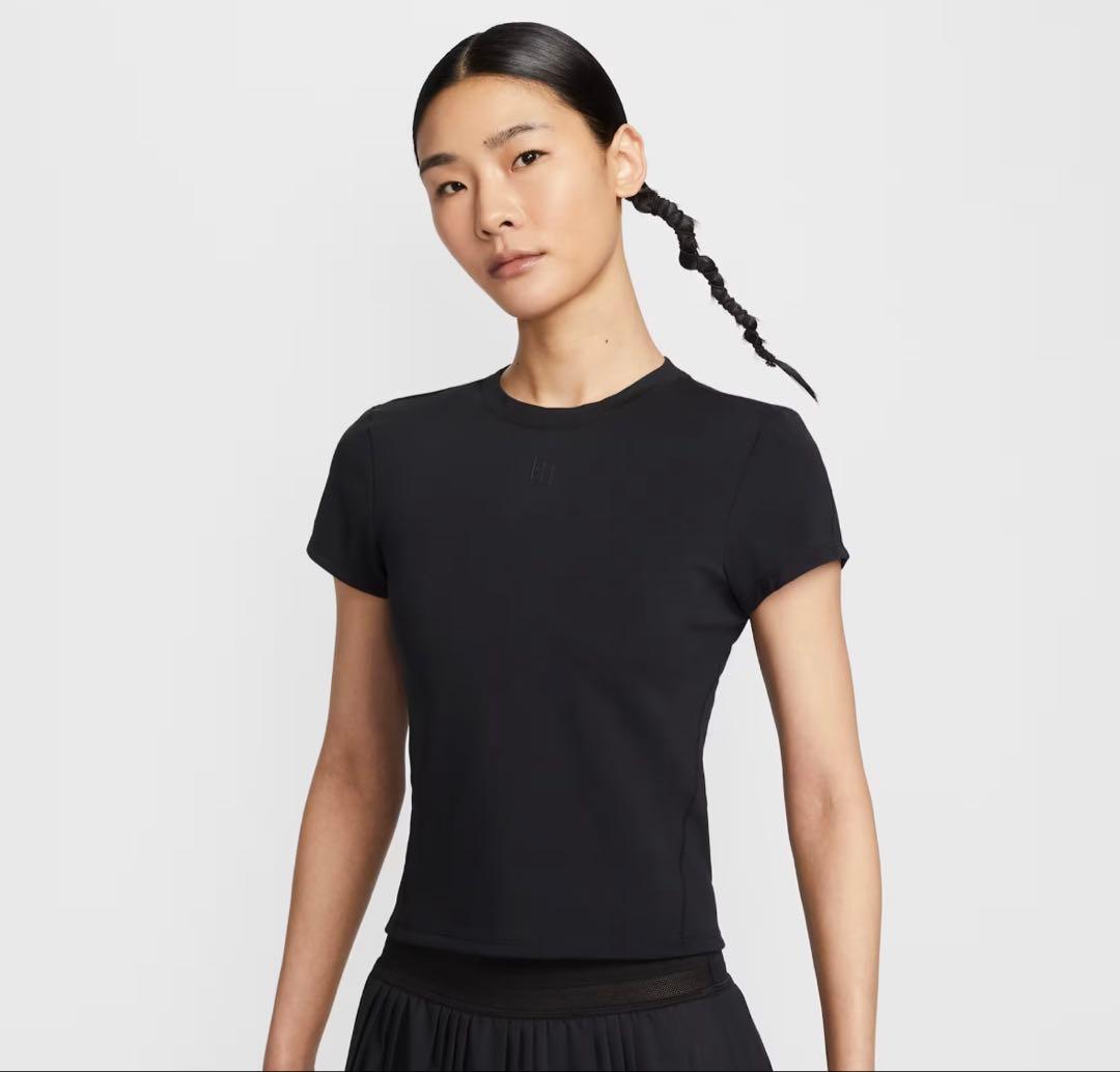 ナイキ　ウィメンズ Dri-FIT ショートスリーブ テニストップ　ブラック　S