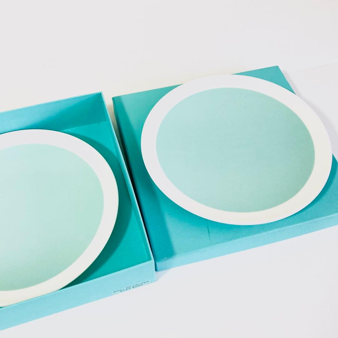 TIFFANY&CO. カラーブロック ブルー デザートプレートセット
