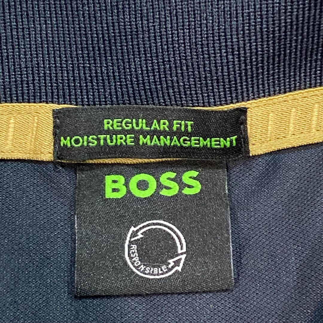 HUGO BOSS ヒューゴボス 半袖 ポロシャツ S ブラック ゴールド
