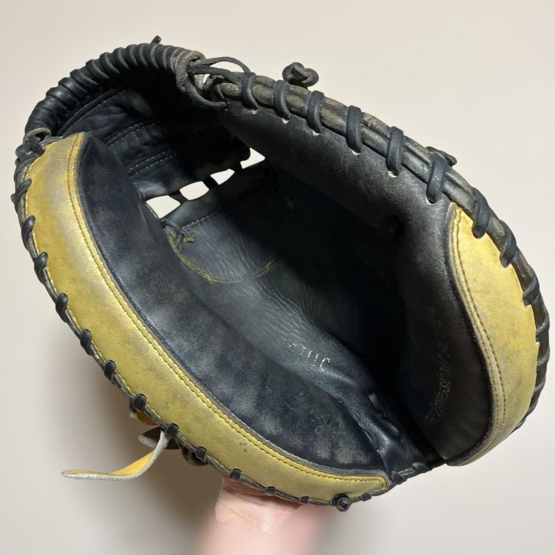 【ローリングス】キャッチャーミット　黒✖️黄　型良好　　　アシックス