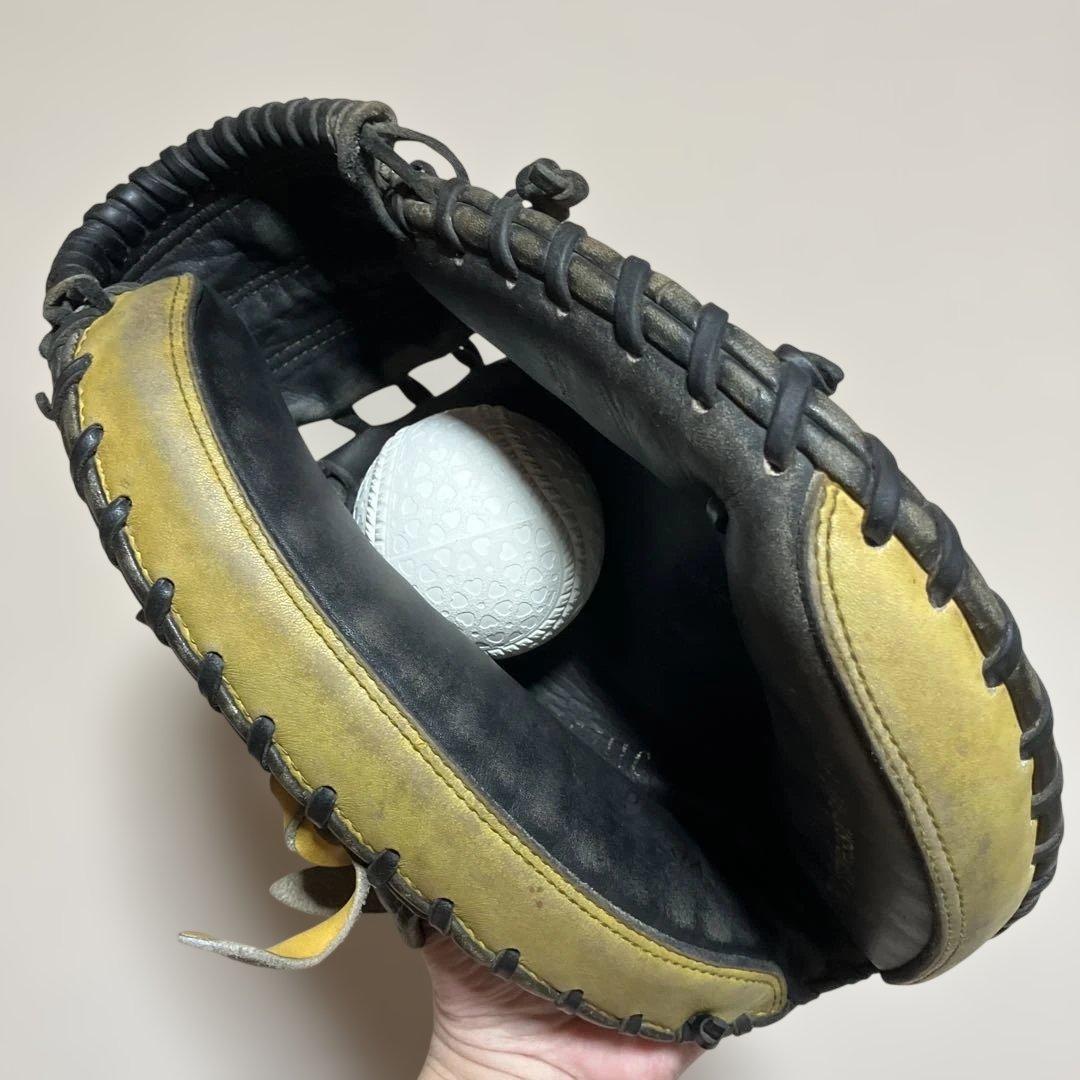 【ローリングス】キャッチャーミット　黒✖️黄　型良好　　　アシックス