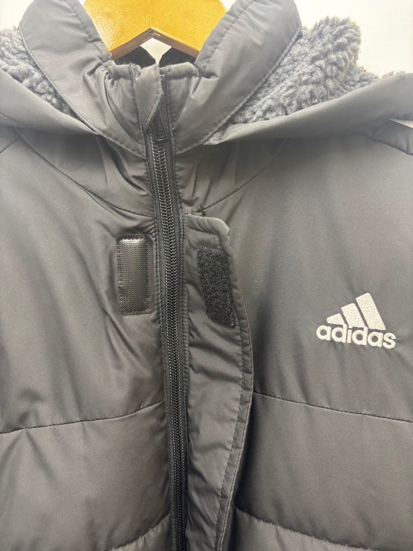 【美品】adidas ベンチコート 160cm 黒
