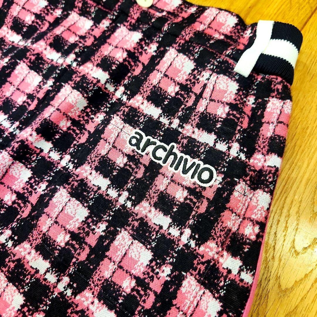 アルチビオ　archivio　スカート　ピンク　ブラック　ホワイト　ゴルフ