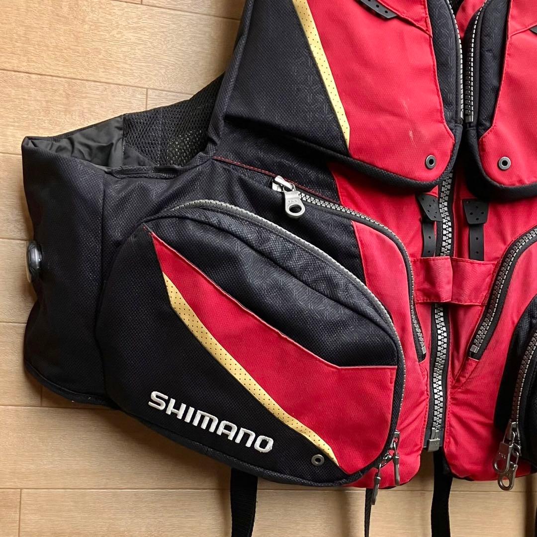 シマノ ライフジャケット VF-110V ファイアブラッド フローティングベスト