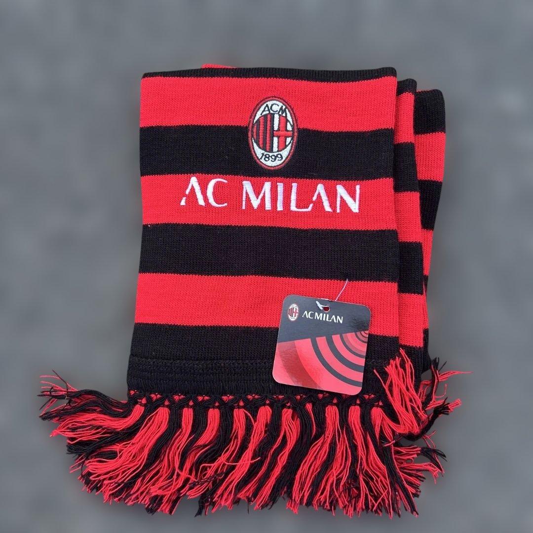 現地購入 公式 未使用 タグ付き イタリア製 AC MILAN サッカーマフラー
