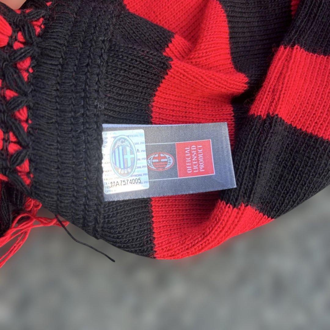 現地購入 公式 未使用 タグ付き イタリア製 AC MILAN サッカーマフラー