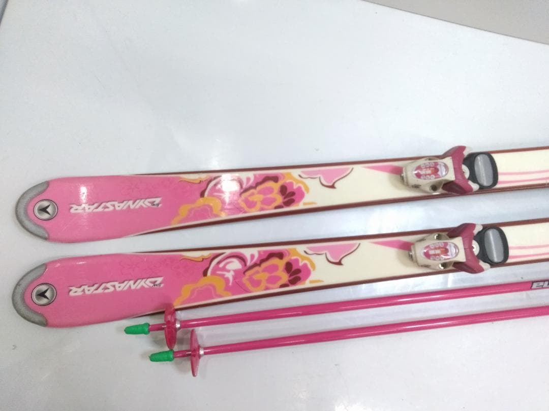 女の子 ジュニアスキー4点セット ダイナスター 140cm ブーツ 24cm◇
