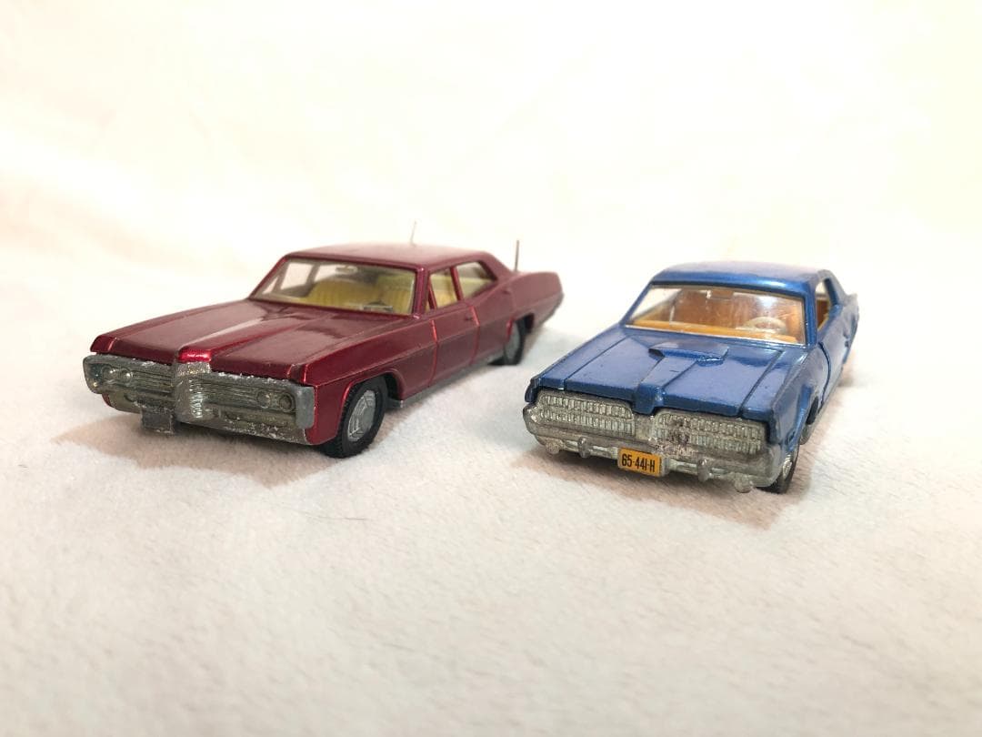 【箱付・アンテナ可動】Dinky Toys ポンティアック＆クーガー アメ車2台