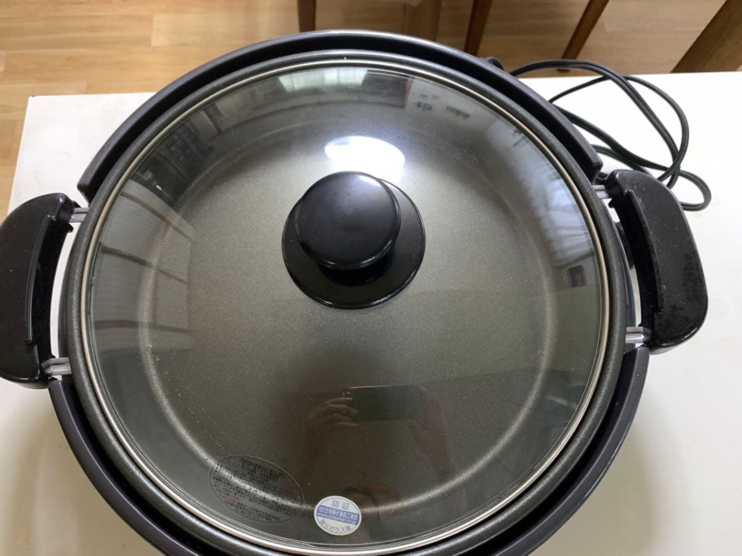 値引！ZOJIRUSHI グリル鍋ニコまる　土鍋風＋平面プレート