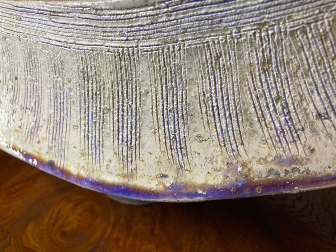 歪みの美しい土物花器｜侘び寂び｜一点物｜生け花・オブジェ　陶器