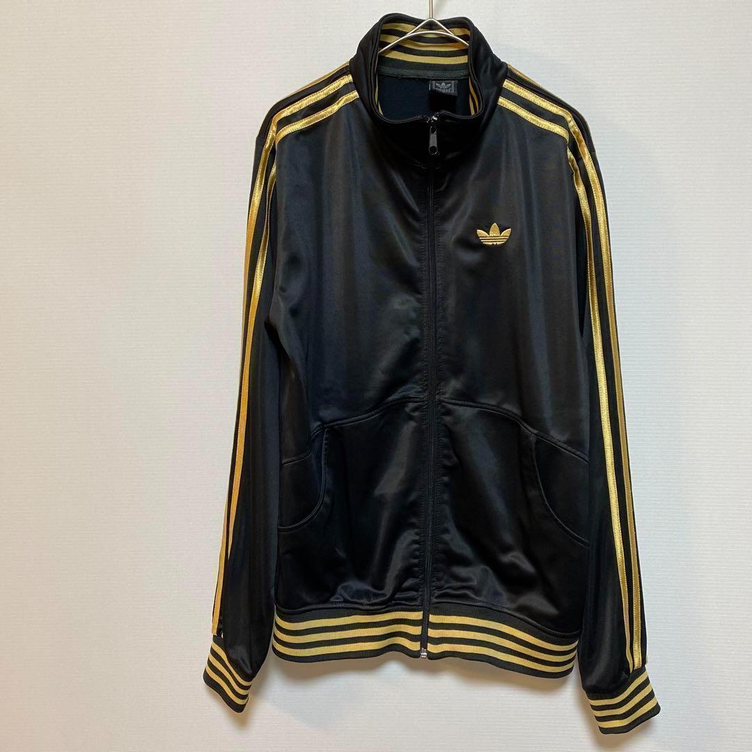 アディダス　adidas トレフォイル L 刺繍　トラックジャケット　ブラック