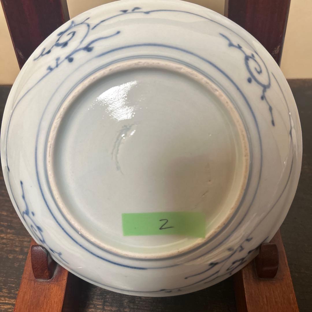 古伊万里　江戸中期〜後期　山水画　6寸皿5枚セット