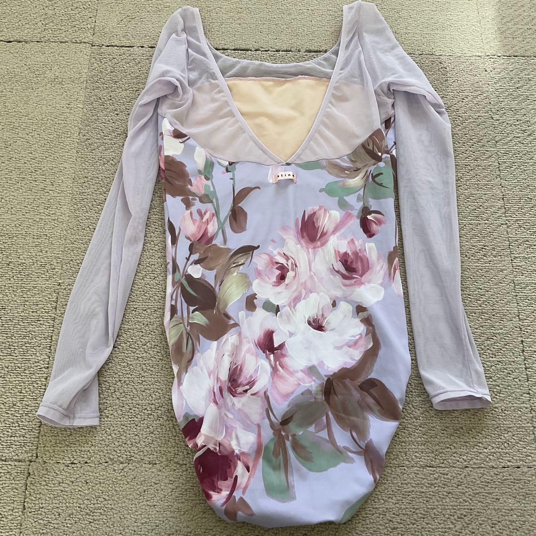 stina 花柄バレエレオタード 長袖 S