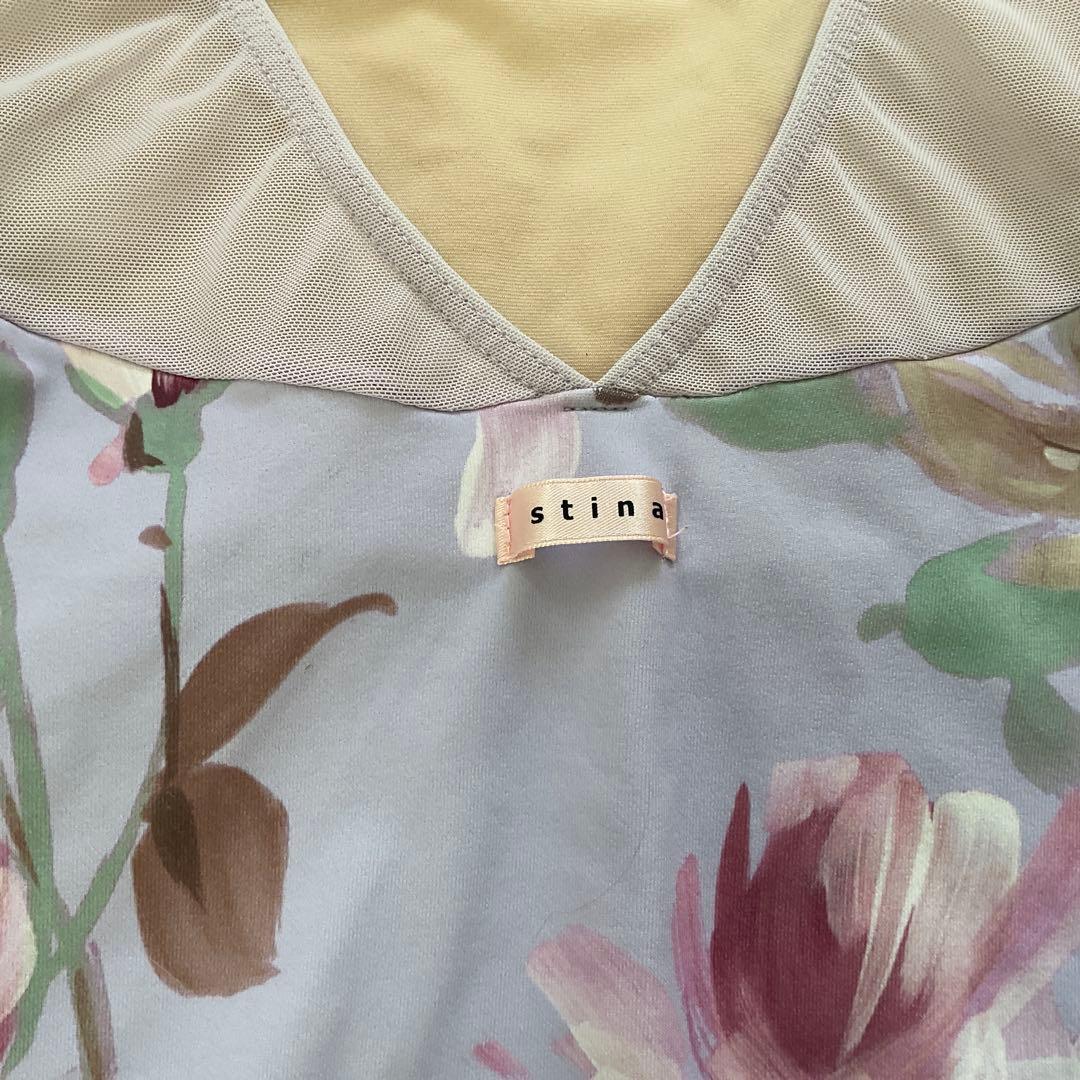 stina 花柄バレエレオタード 長袖 S