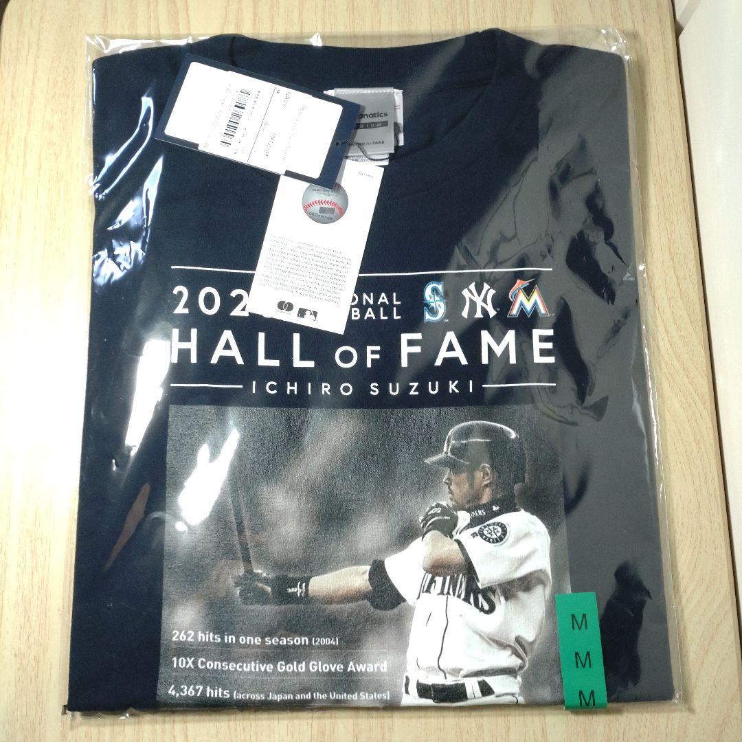ICHIRO イチロー 米国野球殿堂入り記念 Tシャツ ネイビー Mサイズ
