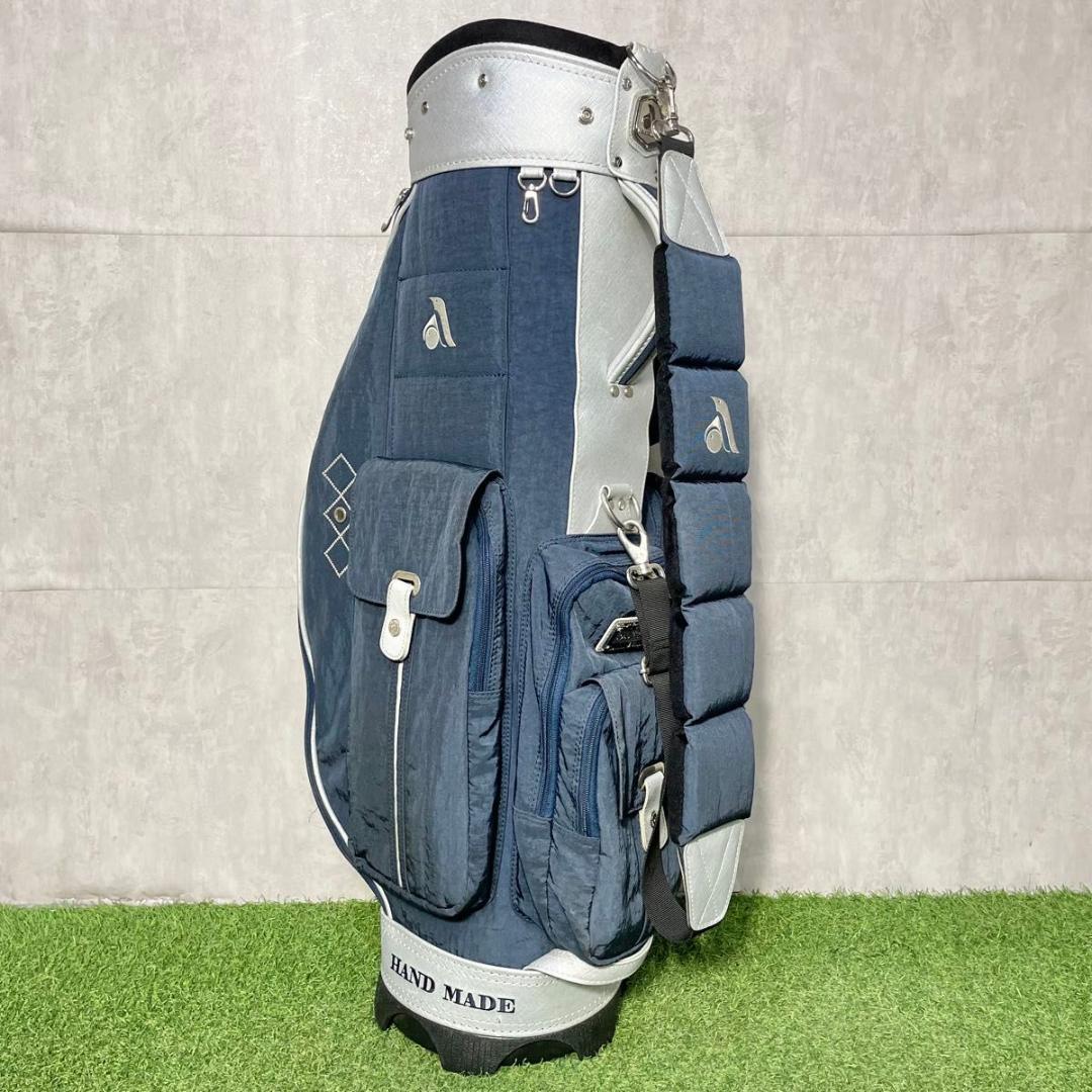 HONMACHI HIGARO キャディバッグ ゴルフバッグ ネイビー 良品
