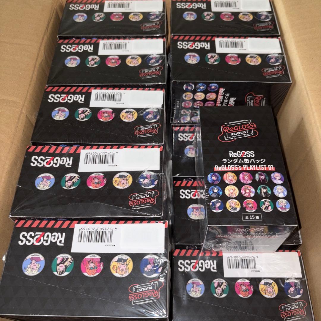 ク*読様 【新品未開封】ホロライブ ReGLOSS 缶バッジ コンプ 18BOX
