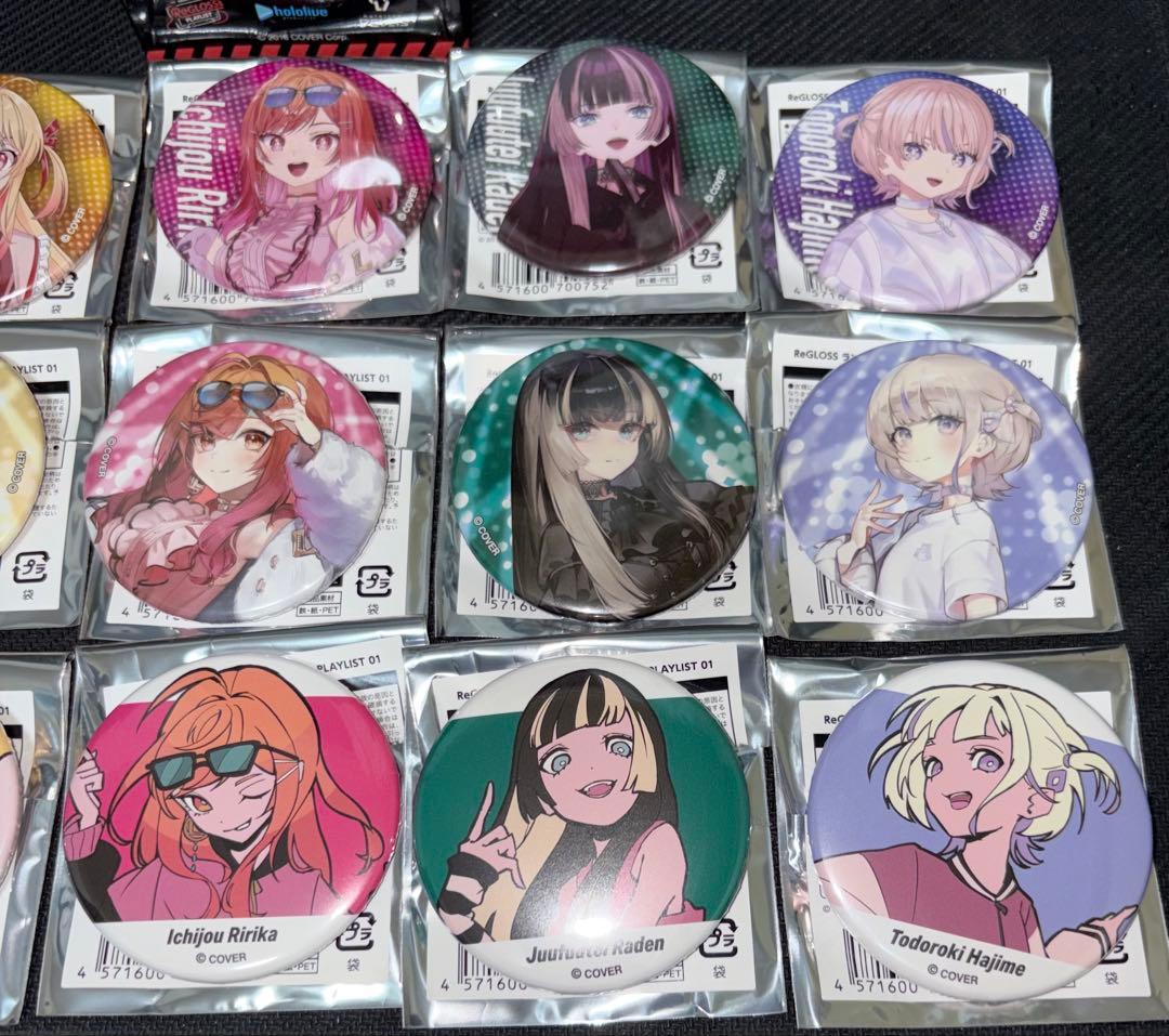 ク*読様 【新品未開封】ホロライブ ReGLOSS 缶バッジ コンプ 18BOX