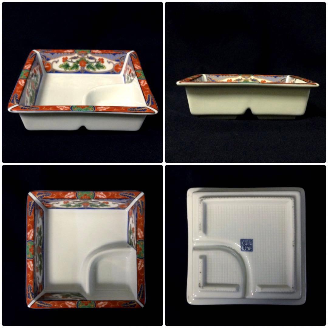 松花堂弁当箱 五点セット 器付 プラスチック箱 懐石道具 紙箱付 B992