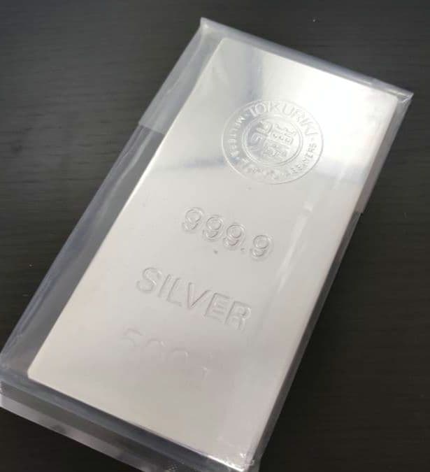 500g 徳力 銀地金 銀 シルバー インゴット