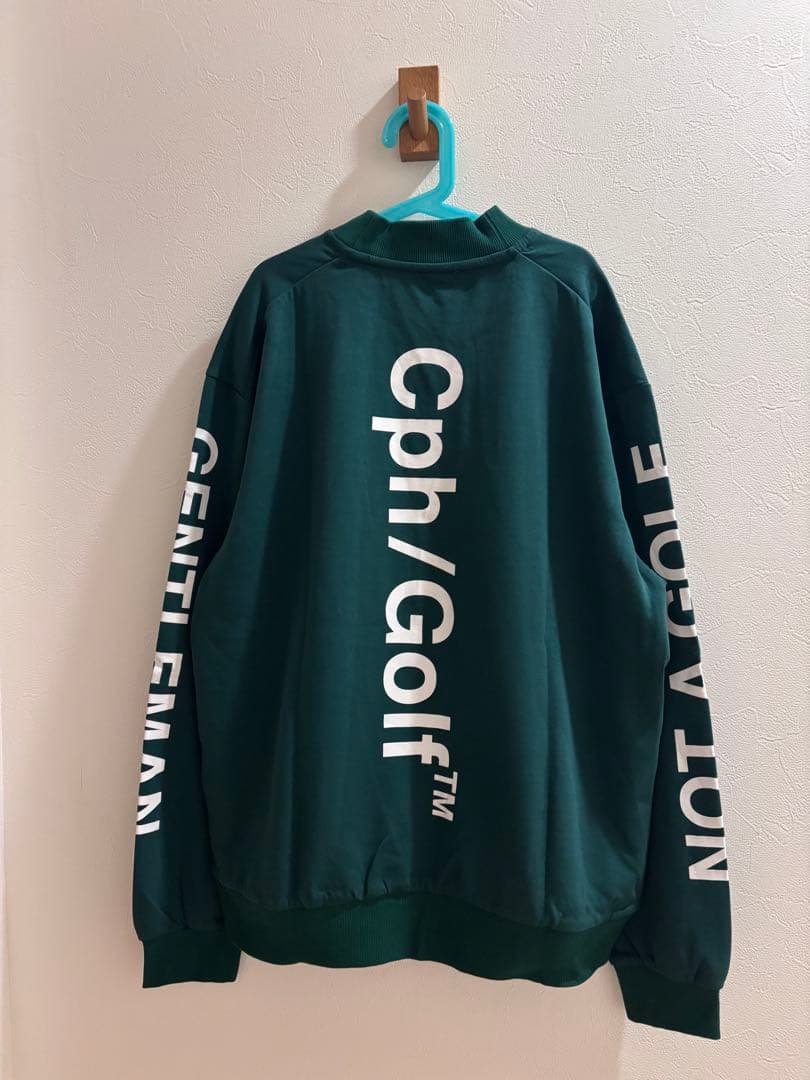 ロゴモックネックシャツ　グリーン　M