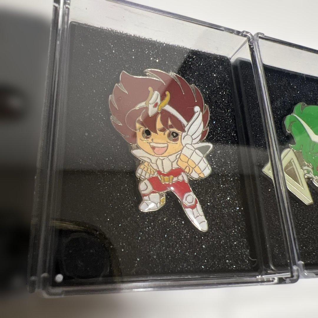 聖闘士星矢 ピンズ 5点フルセット 青銅聖闘士 ケース入り 当時物