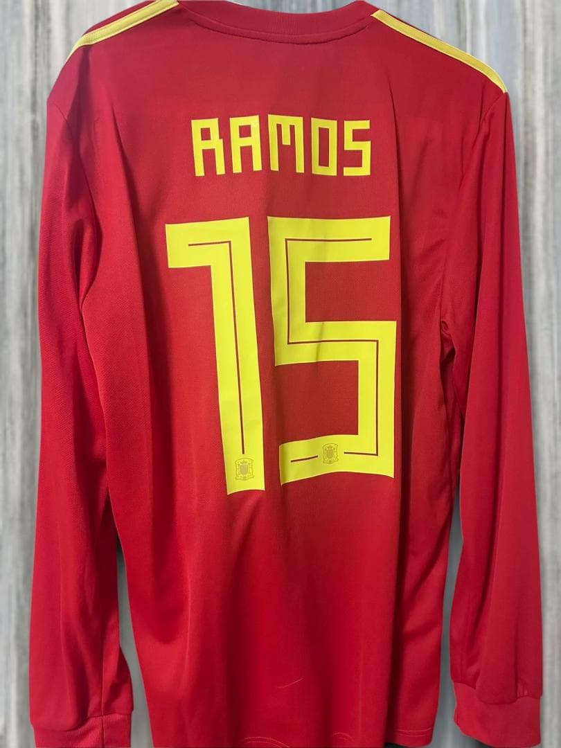 2018 スペイン代表 ワールドカップ 長袖 15番 セルヒオ・ラモス