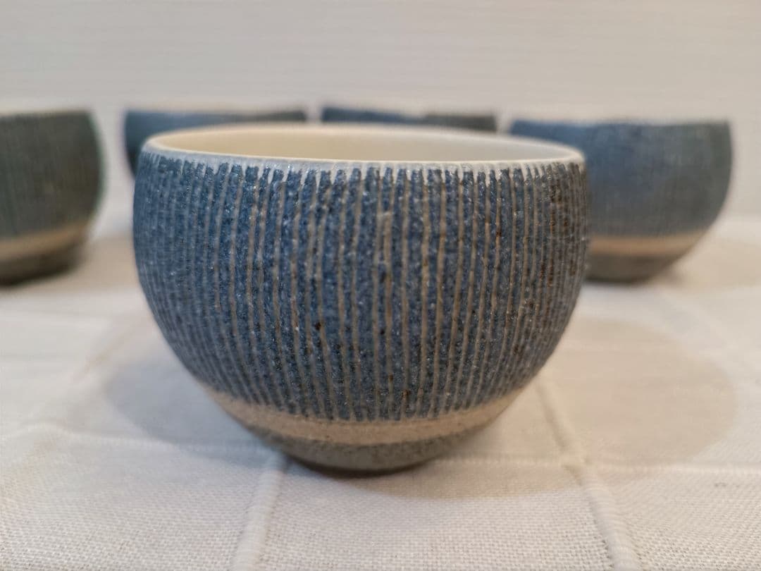 笠間焼　湯呑み5個セット　飯沼耕市氏作