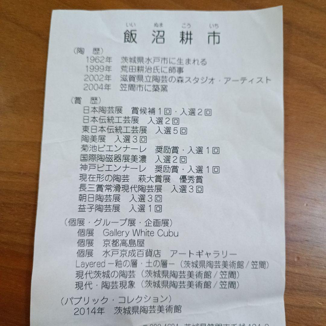 笠間焼　湯呑み5個セット　飯沼耕市氏作