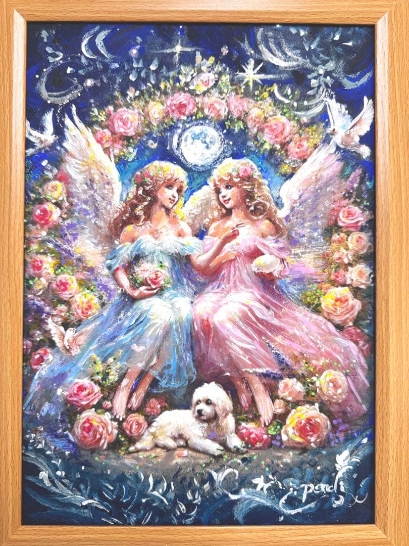 ま*ゆ様 絵画原画《永遠の想い》2人はソールメイト