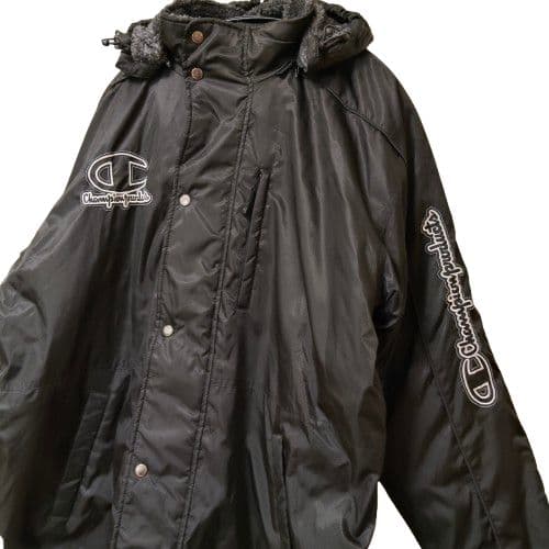 美品 Champion ベンチコート 2way　フード ボア サッカー 野球