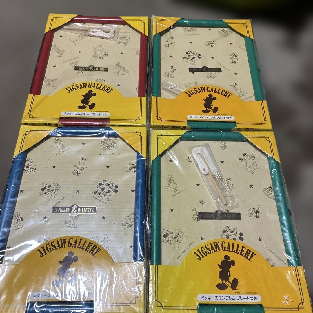 新品TENYO JIGSAW GALLERY ミッキー フレーム赤、青、緑4個