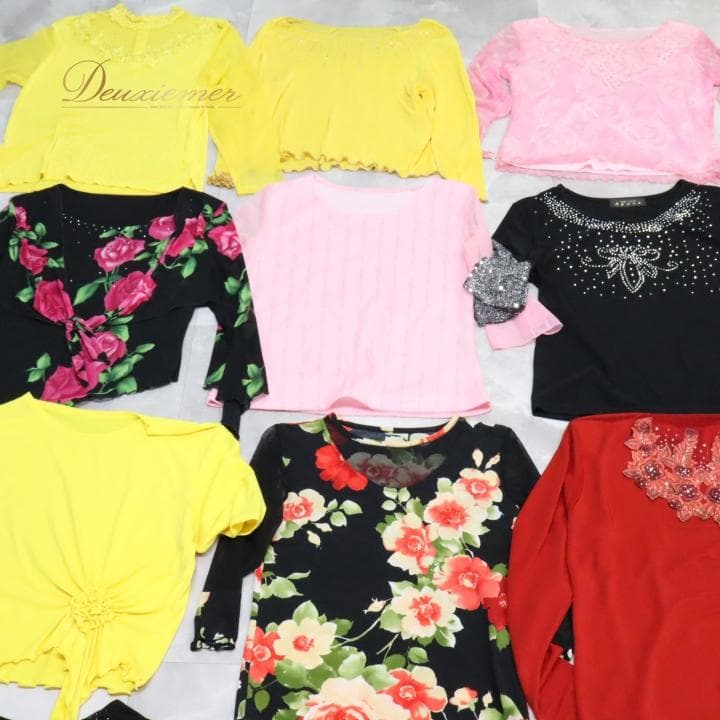 【美品 社交ダンス 衣装 レッスン着 まとめ売り】ブラウス トップス 12着