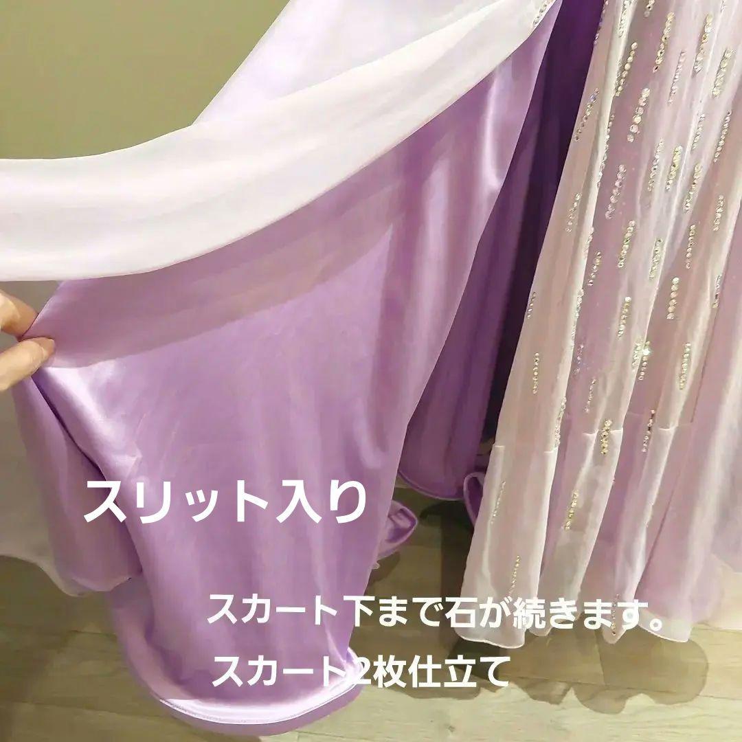 社交ダンス　スタンダードドレス　 スワロフスキー使用　シルエット綺麗