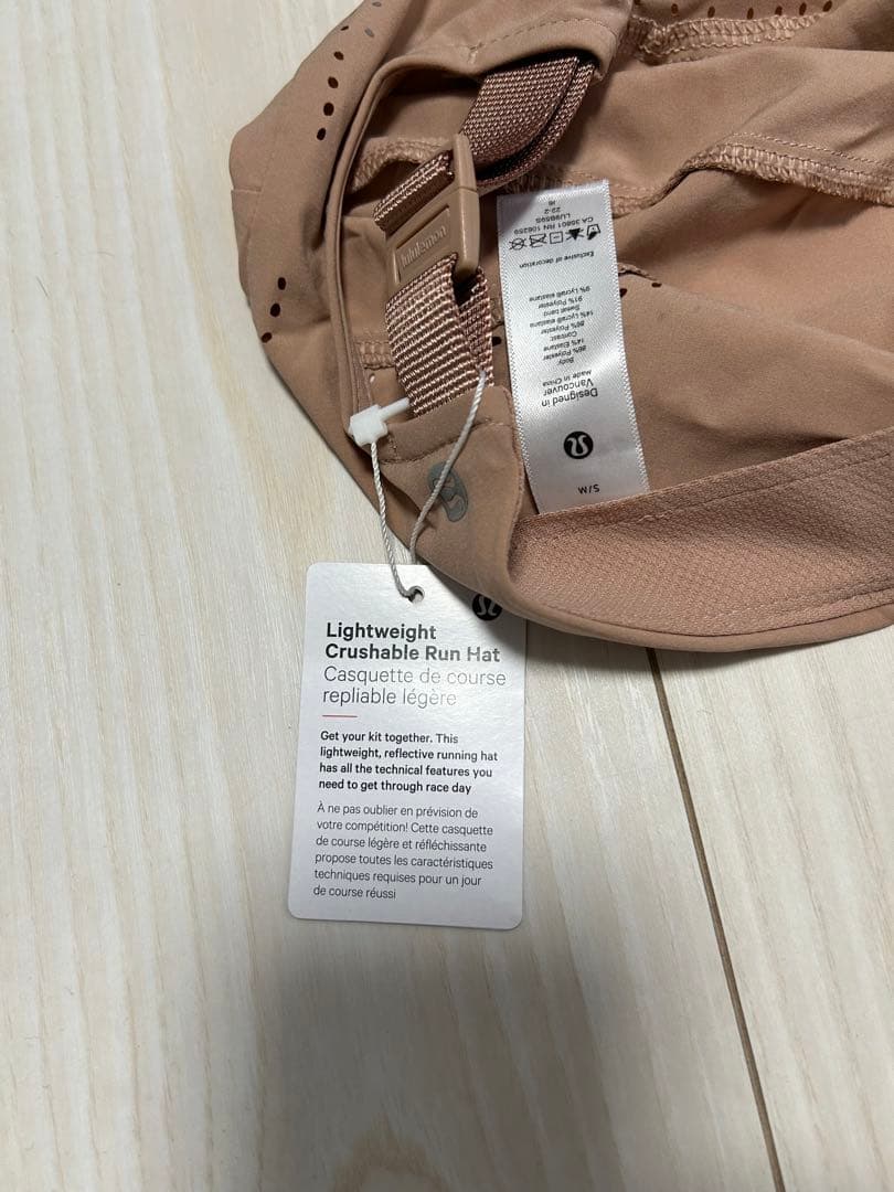 lululemon ウォーキング、ランニングハット ピンクベージュ