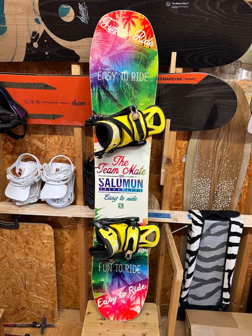 SALOMON The Team Mate 120cm スノーボード 3点セット