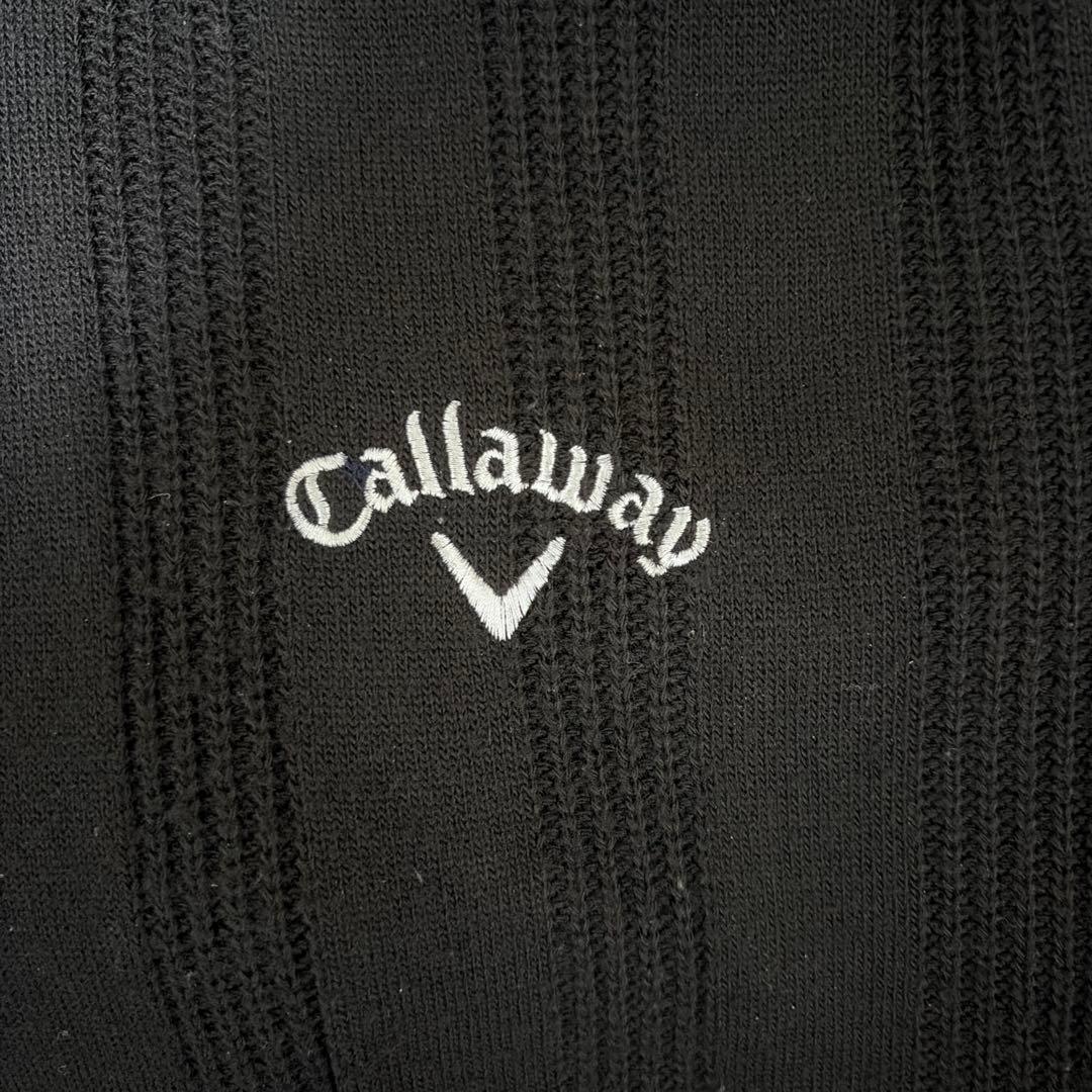 【中古美品】callawayキャロウェイ タートルネックセーター 3Lブラック系