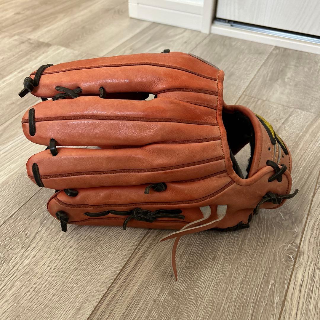 ミズノプロ　Mizuno 軟式野球グローブ オレンジ