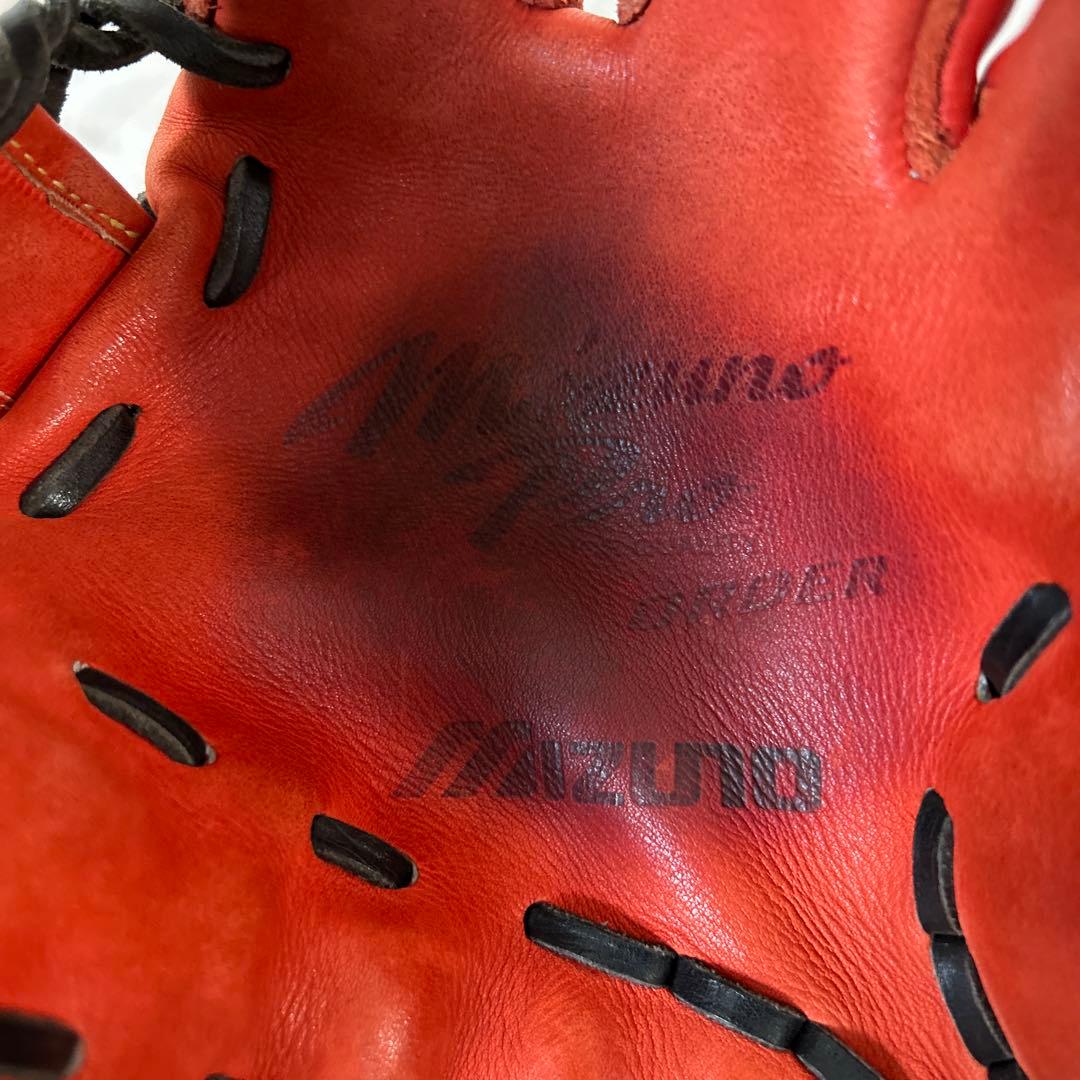 ミズノプロ　Mizuno 軟式野球グローブ オレンジ
